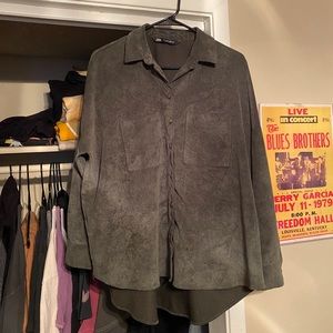 Zara button up corduroy top